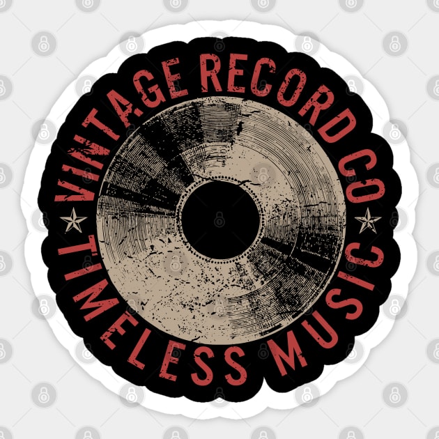Vintage Record Co Sticker by JakeRhodes